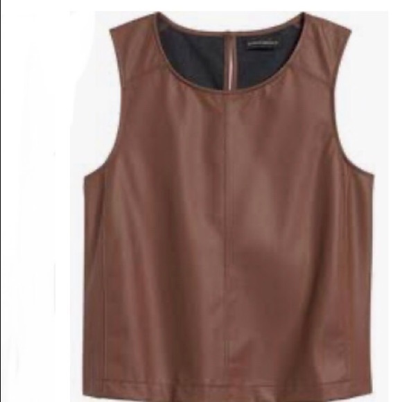 BANANA REPUBLIC | Vegan Leather Shell Top | - Picture 5 of 5